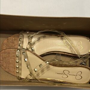 Women's Gold Studded Sandals